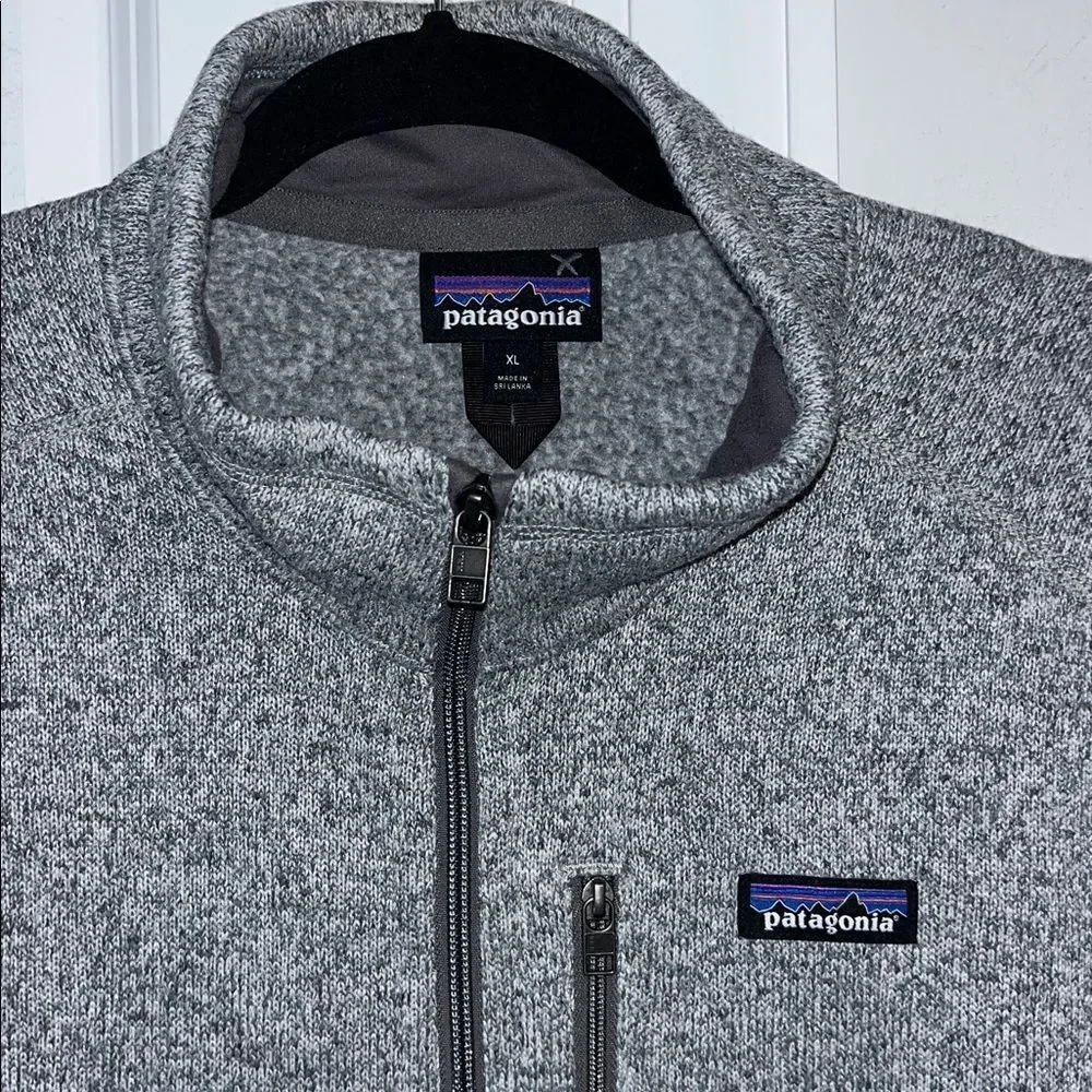 Patagonia Mens Gray 3 Pocket Fleece Mock Neck Full Zip Vest Jacket Outdoor-XL